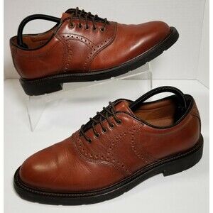 Antica Cuoieria Shoes Mens Size 9D Brown Saddle Lace-Up Oxfords Made in Italy